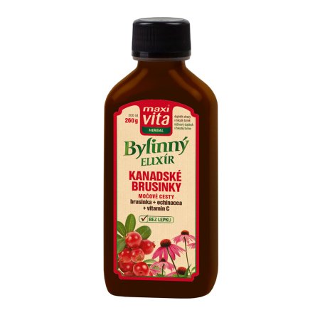 Vitar Maxi Vita Herbal Bylinný elixír Brusinka 220 ml