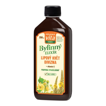 Vitar Maxi Vita Herbal Bylinný elixír Lipový květ + divizna 200 ml