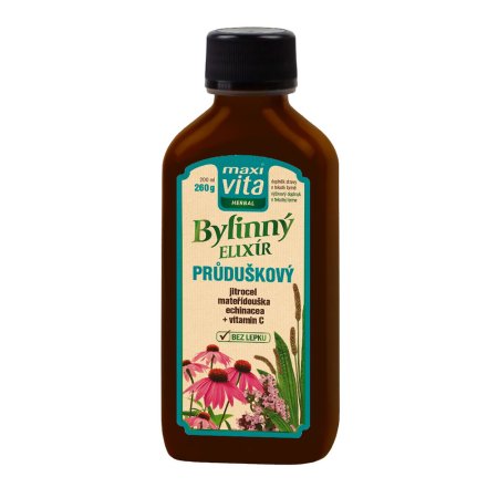 Vitar Maxi Vita Herbal Bylinný elixír Průduškový 220 ml