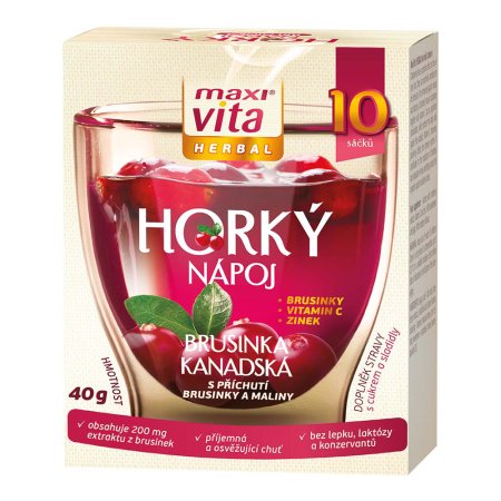 Vitar Maxi Vita Herbal Horký nápoj Brusinka kanadská 10 sáčků