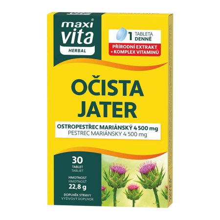 Vitar Maxi Vita Herbal Očista jater 30 tablet