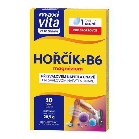 Vitar Maxi Vita Hořčík + vitamin B6 30 tablet