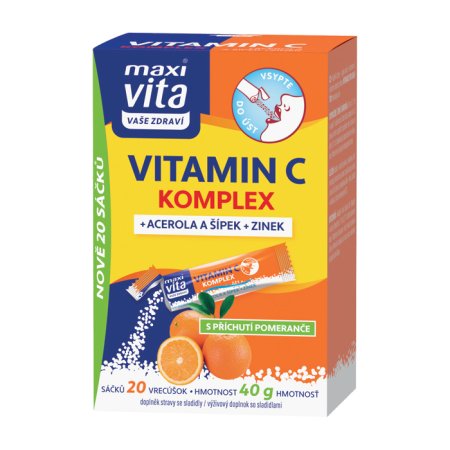 Vitar Maxi Vita Vitamin C komplex + zinek 20 sáčků