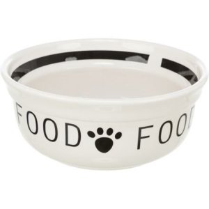 Trixie Keramická miska FOOD, bílá/černá 2,6 l/ průměr 25 cm