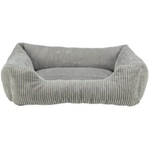 Trixie Vital Bed JONNA ortopedický obdélníkový pelech, manšestrový plyš, šedá 80 x 60 cm