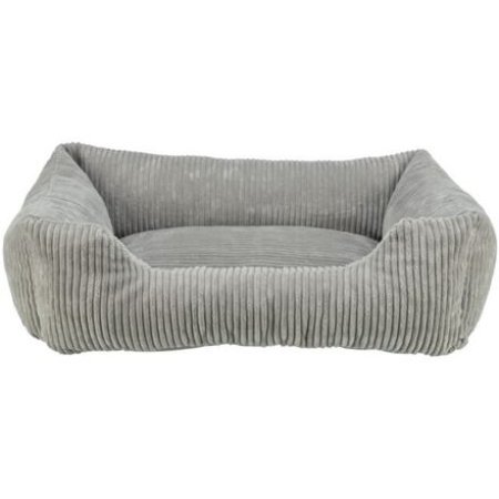 Trixie Vital Bed JONNA ortopedický obdélníkový pelech, manšestrový plyš, šedá 80 x 60 cm