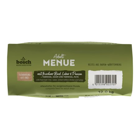 Bosch HPC MENUE Adult with beef & offal + rye & oats 12 kg