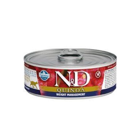 N&D CAT QUINOA Adult Weight Mnmgmt Lamb & Brocolli 80g (EXPIRACE 07/2024)