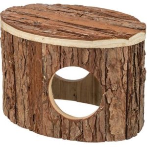 Trixie Domek METTE pro křečky, 18 x 12 x 12 cm, přírodní dřevo s kůrou