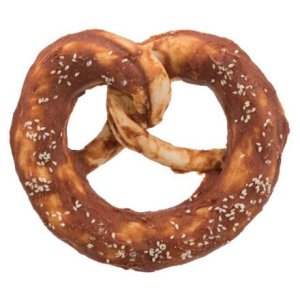 Trixie DentaFun Pretzel, buvolí preclíky s kachním masem [1 ks ], 9 cm/ 40 g