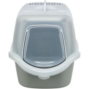 Trixie WC VICO Open TOP 40 x 40 x 56 cm, s odklápěním, s filtrem, lopatkou, světlešedá/bílá