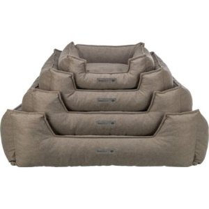 Trixie Pelech GANO, obdélníkový s polštářovým okrajem, tkanina, šedobéžová 80 x 65 cm