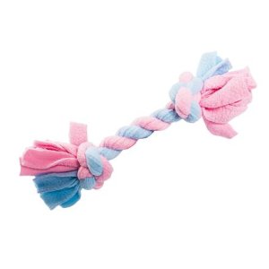 Pletená BABY činka HipHop FLEECE 20 cm/ 2cm, růžová/modrá