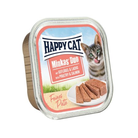 Happy Cat Minkas Duo Paté Drůbež & Losos 100 g