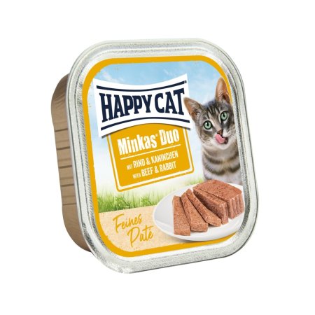 Happy Cat Minkas Duo Paté Hovězí & Králík 100 g