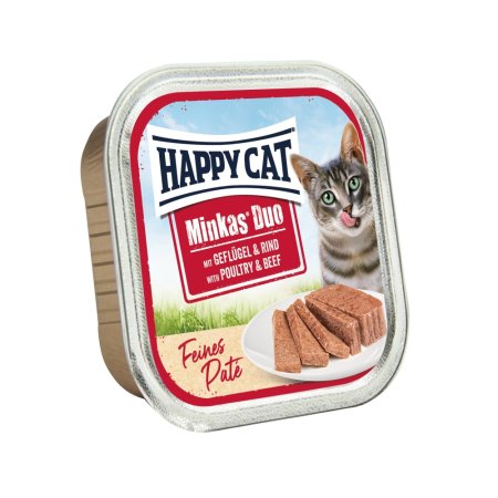 Happy Cat Minkas Duo Paté Drůbež & Hovězí 100 g