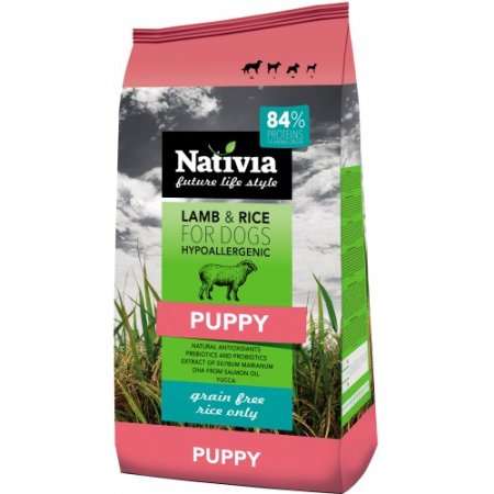 Nativia Lamb & Rice Puppy 3 kg (EXPIRACE 06/2024)