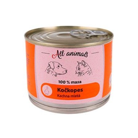 All Animals kočkopes Kachna mletá 200g