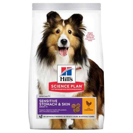 Hill’s Science Plan Canine Adult Sensitive Stomach & Skin Medium Chicken 14 kg (EXPIRACE 08/2024)