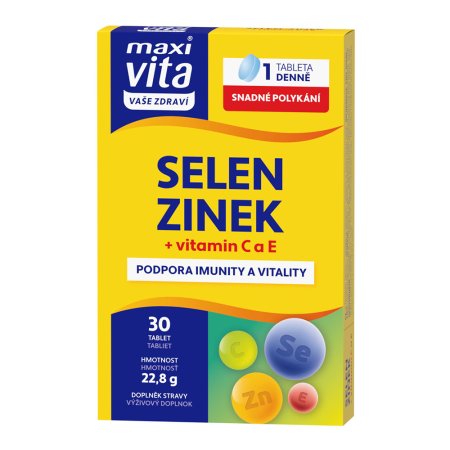 Vitar Maxi Vita Selen + zinek + vitaminy C a E 30 tablet