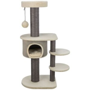 Trixie Škrabadlo MARCELLO, 140 cm, 4 podesty, kukaň, míč, krémová/šedá