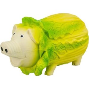 Trixie Cabbage Pig - prasátko v zelí, 23 cm, latexová hračka se zvukem, světlezelená