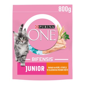 Purina One Bifensis Junior s kuřetem a celozrnnými obilovinami 800 g