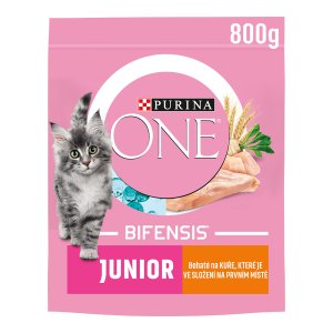 Purina One Bifensis Junior s kuřetem a celozrnnými obilovinami 800 g