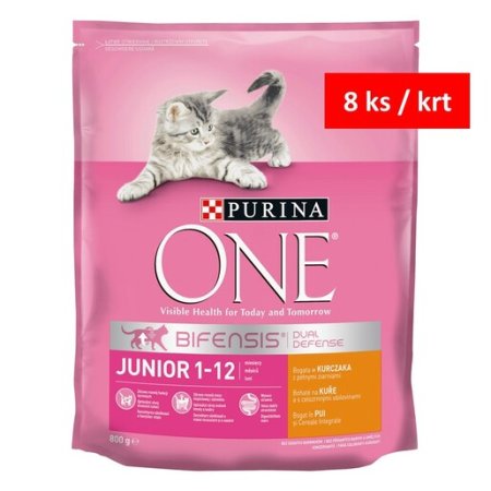 Purina One Bifensis Junior s kuřetem a celozrnnými obilovinami 800 g