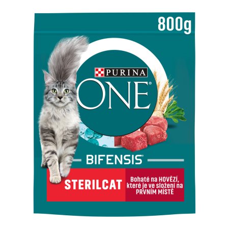 Purina One Bifensis Sterilcat s hovězím a pšenicí 800 g
