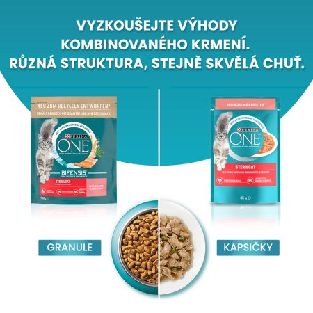 Purina One Bifensis Sterilcat s hovězím a pšenicí 800 g