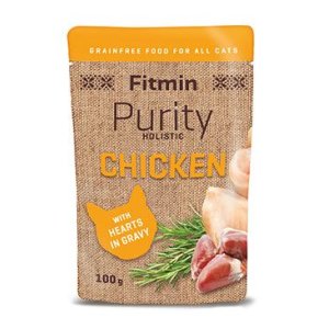 FITMIN CAT Purity Kuřecí kapsička se srdíčky 100 g