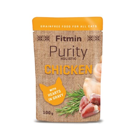 FITMIN CAT Purity Kuřecí kapsička se srdíčky 100 g