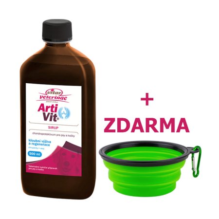 VITAR Veterinae Artivit Sirup 500 ml + cestovní miska ZDARMA