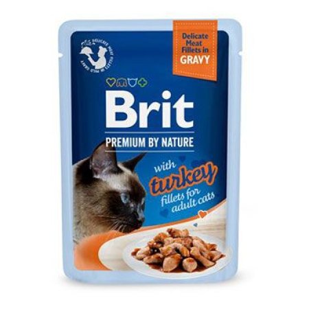 Brit Premium Cat D Fillets in Gravy with Turkey 85g