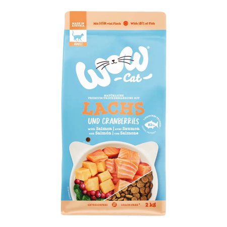 WOW Cat granule Ryby s lososem a brusinkami Adult 325g