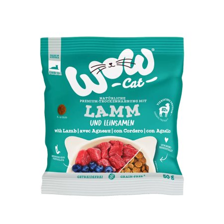 WOW Cat granule Jehněčí s borůvkami Senior 50g - VZOREK