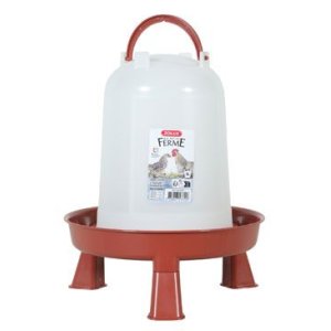 Žlab pitný pro drůbež stojící 3l červená Zolux