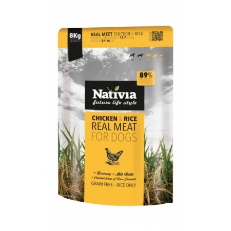 Nativia Real Meat chicken & rice 8 kg (EXPIRACE 09/2024)