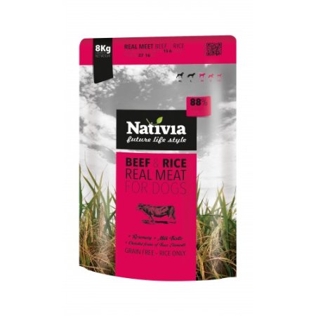 Nativia Real Meat beef & rice 8 kg (EXPIRACE 09/2024)