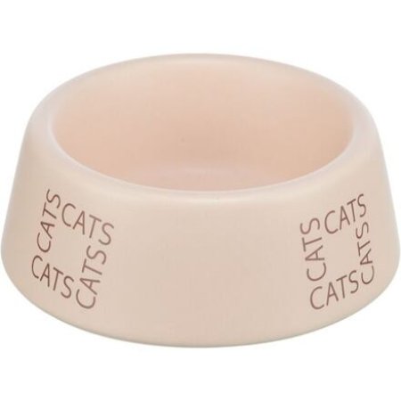 Keramická miska pro kočky s nápisem CATS, 0,15 l/ 12 cm, růžová