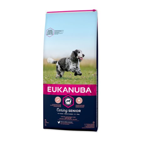 Eukanuba Senior Medium 15 kg (POŠKOZENÝ OBAL)