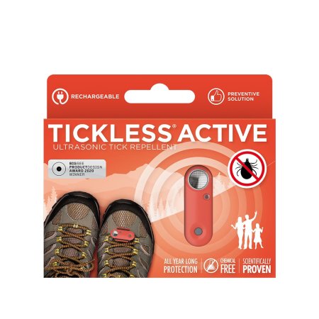 TICKLESS® ACTIVE Dobíjecí ultrazvukový odpuzovač klíšťat a blech pro lidi Corall