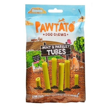 Benevo Odměna pro psy Pawtato Tubes Mint & Parsley 90g