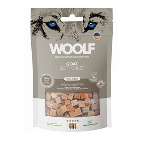 WOOLF pochoutka Soft Cubes Goat 100g