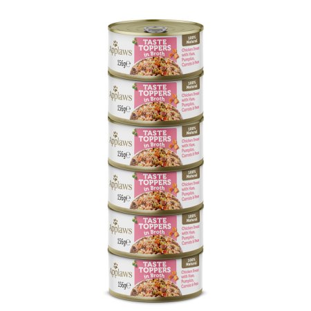 Applaws konzerva Dog Taste Toppers Broth Kuře se šunkou 6x156g DMT 12/24