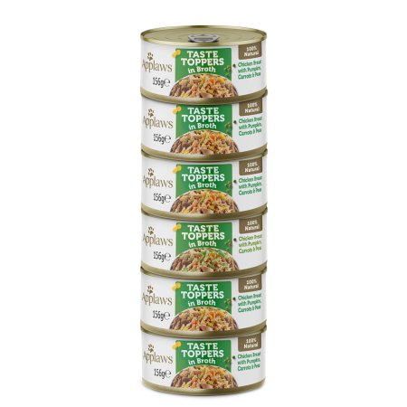 Applaws konzerva Dog Taste Toppers Broth Kuře se zeleninou 6x156g DMT 12/24