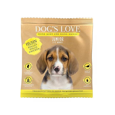 Dog"s Love granule Kuře Junior - vzorek 80g DMT 12/24