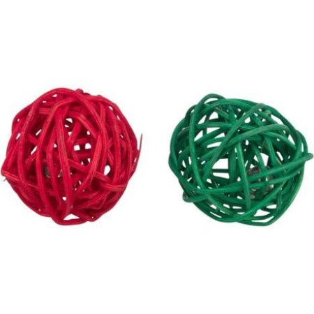 Trixie Xmas Balls - set 2 kuliček pro hlodavce, s rolničkami, 4 cm