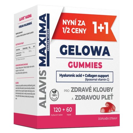 ALAVIS MAXIMA Gelowa Gummies 120 tablet + 60 kapslí